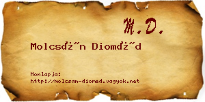 Molcsán Dioméd névjegykártya